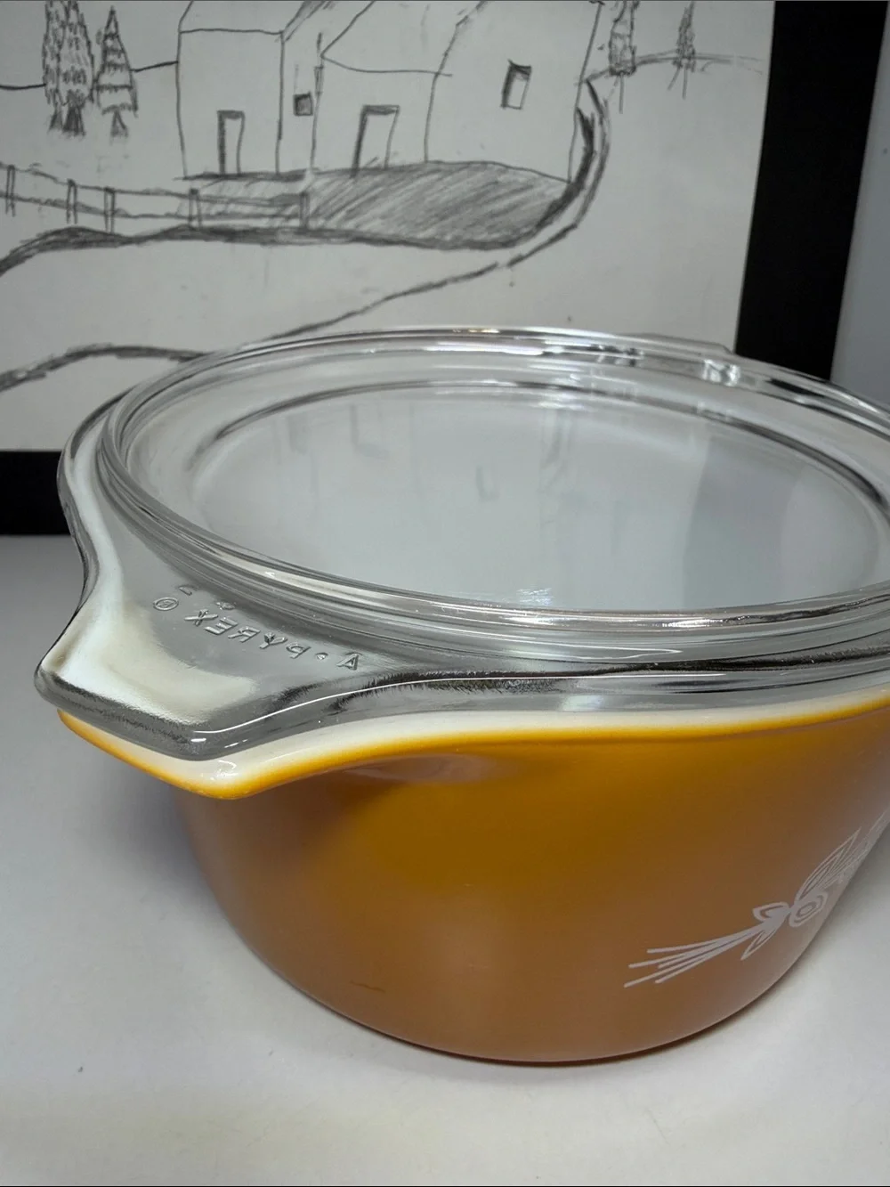 PYREX Butterfly Gold Casserole( Set Of 3 with Lid )